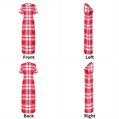 flanell-heart-short-sleeve-long-dress-long-dress-jlr-design-7 - JLR Design