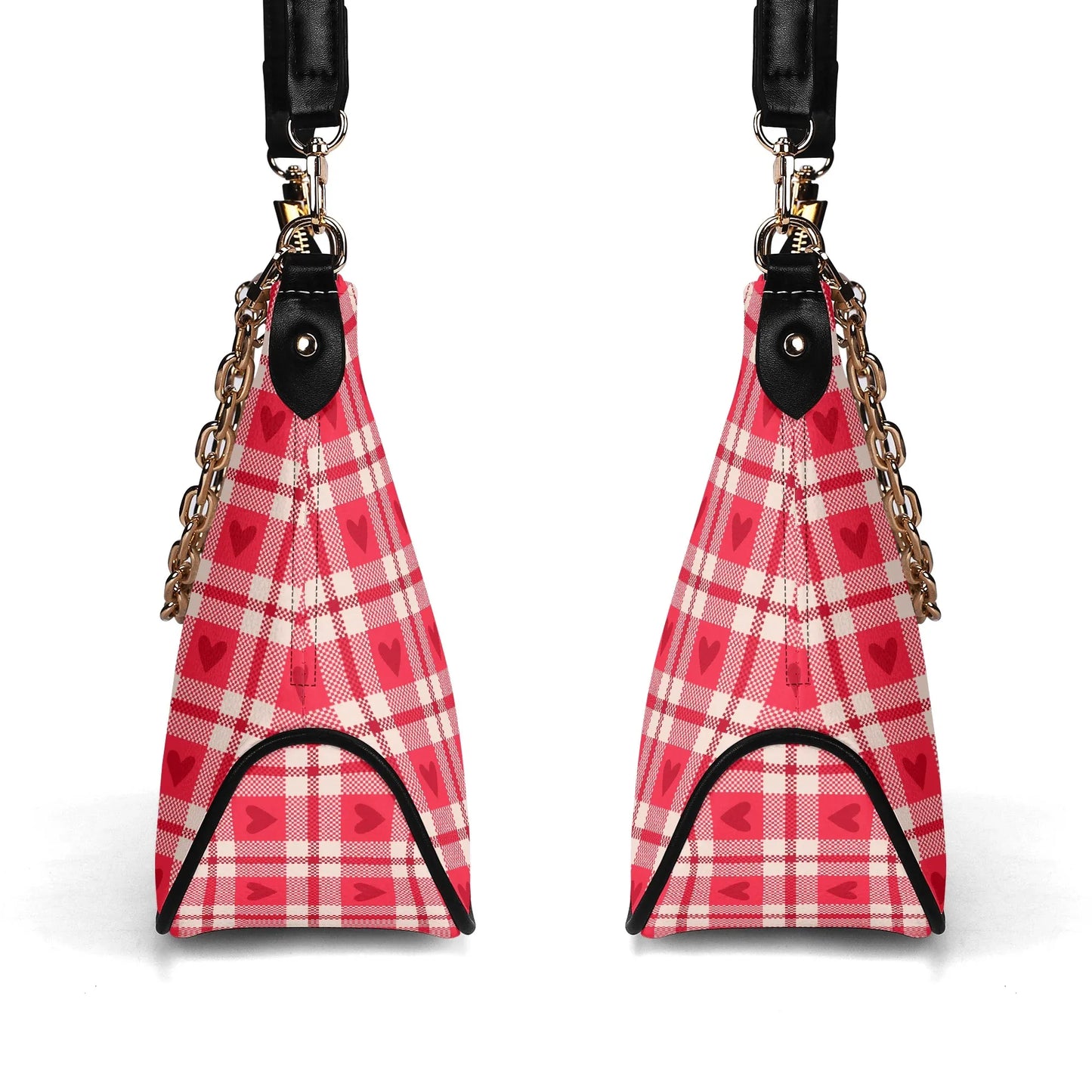 flanell-herz-elegante-umhangetasche-mit-kette-umhangetasche-jlr-design-4 - JLR Design