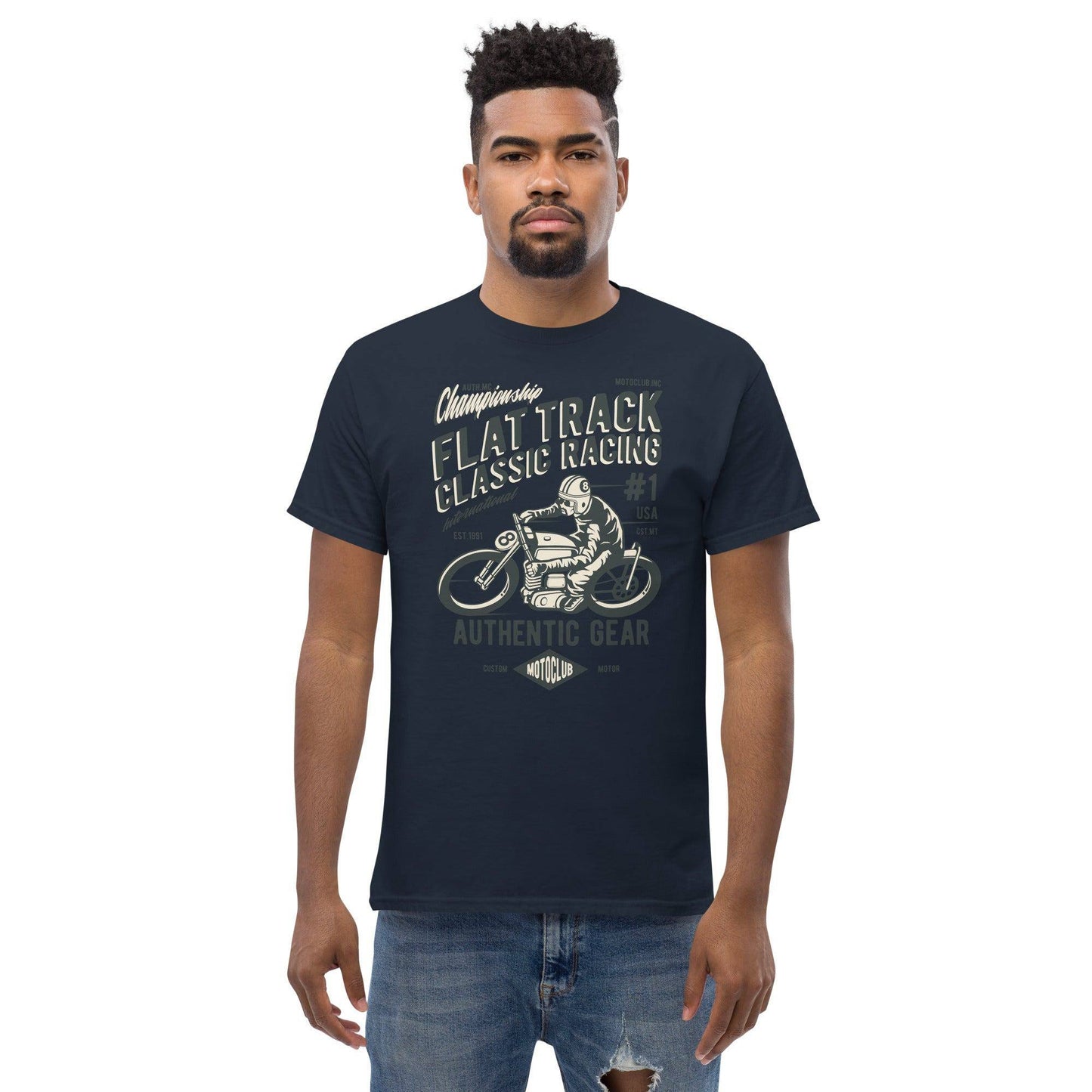flat-track-classic-racing-herren-t-shirt-t-shirt-jlr-design-1 - JLR Design