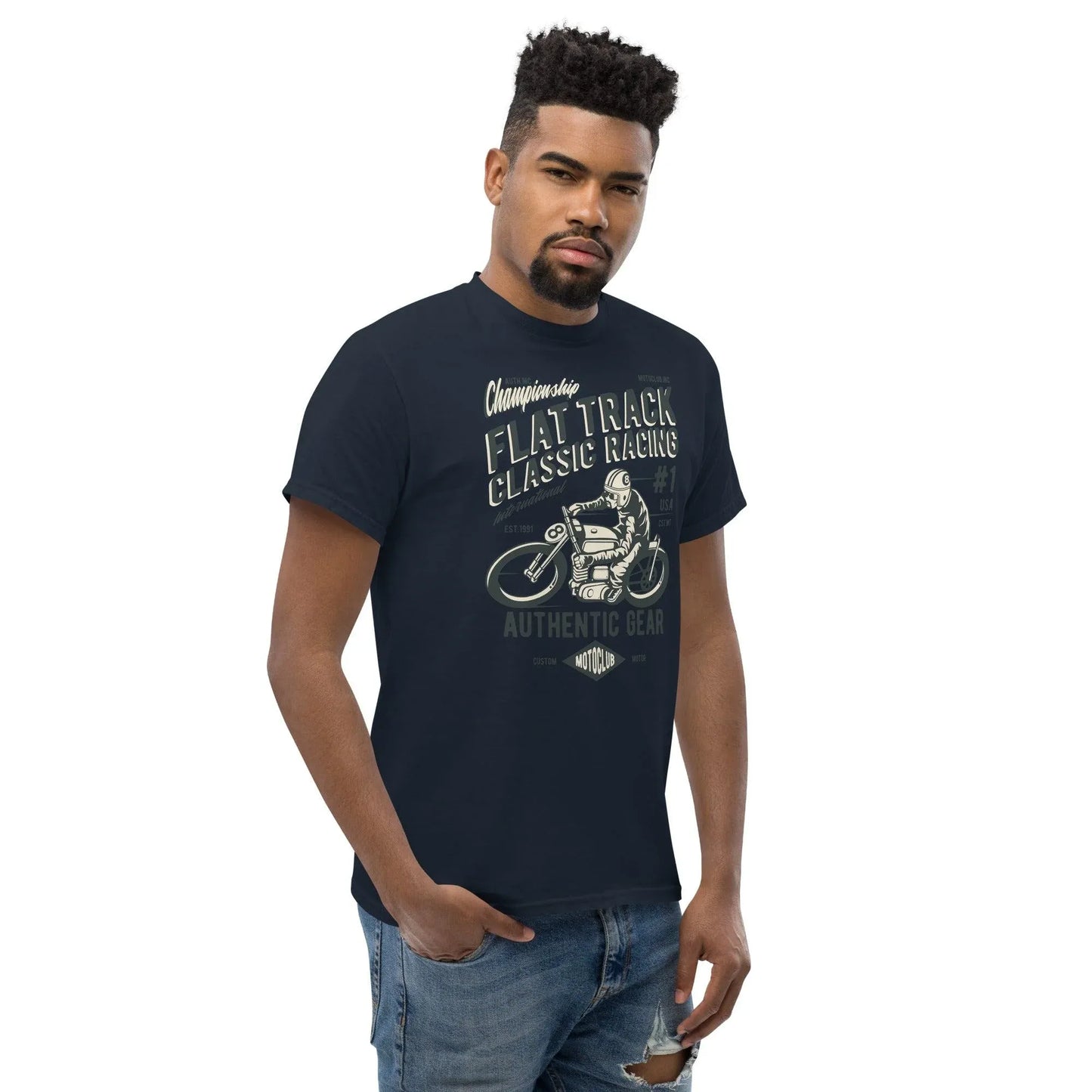 flat-track-classic-racing-herren-t-shirt-t-shirt-jlr-design-12 - JLR Design