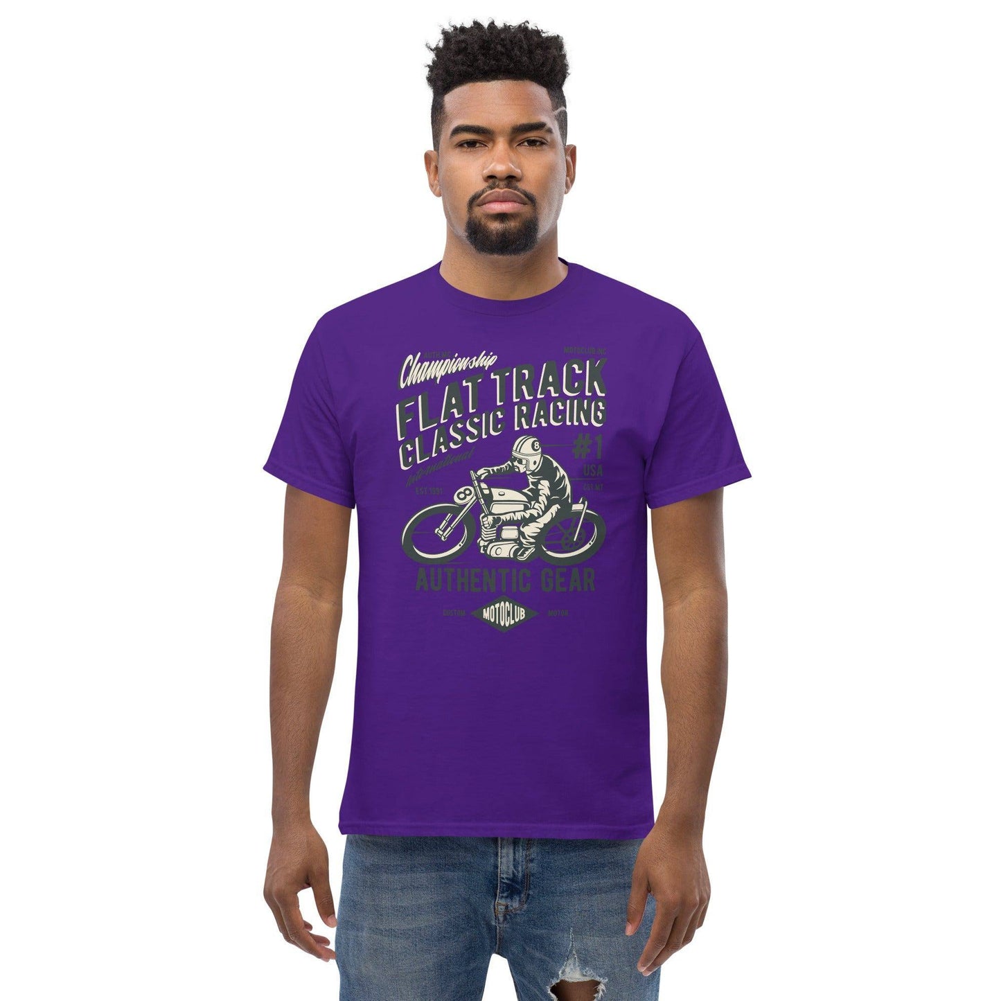 flat-track-classic-racing-herren-t-shirt-t-shirt-jlr-design-13 - JLR Design
