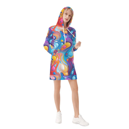 fluid-colors-damen-hoodiekleid-warmes-velvet-kapuzenkleid-aus-weichem-samt-fleece-hoodiekleid-jlr-design-4 - JLR Design