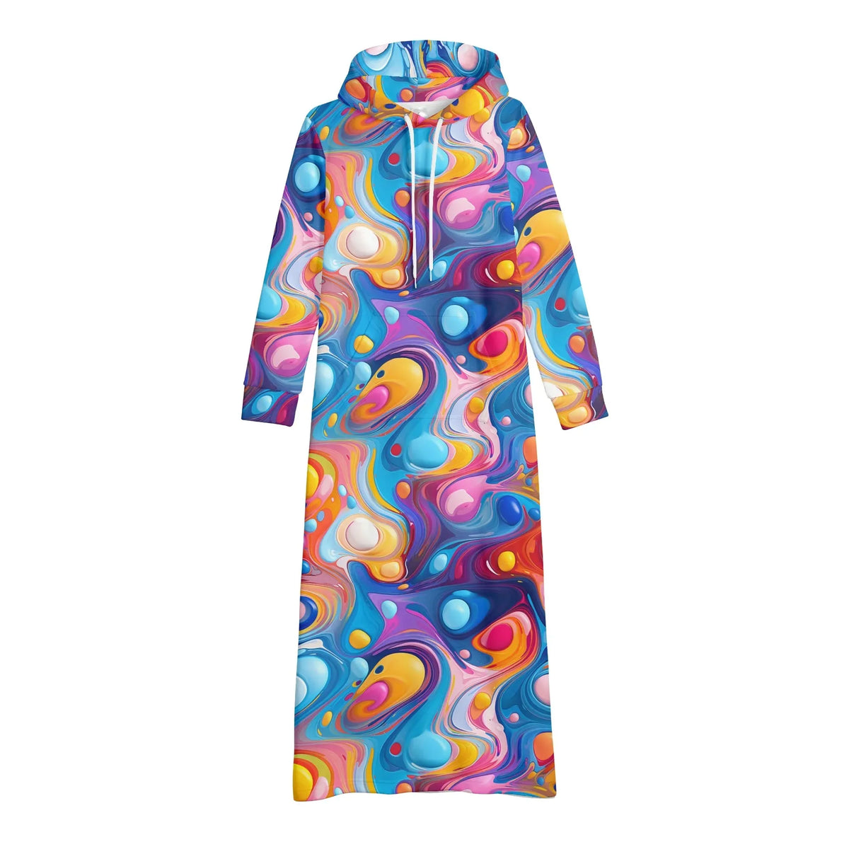 fluid-colors-damen-maxi-hoodiekleid-knochellanges-kapuzenkleid-aus-weich-angerautem-fleece-hoodiekleid-jlr-design-jlr-design-de-4 - JLR Design