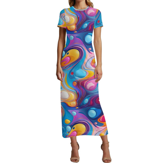 fluid-colors-short-sleeve-long-dress-long-dress-jlr-design-1 - JLR Design