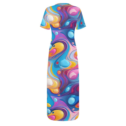 fluid-colors-short-sleeve-long-dress-long-dress-jlr-design-4 - JLR Design