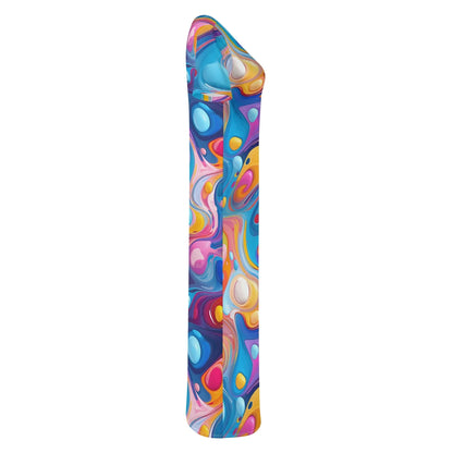 fluid-colors-short-sleeve-long-dress-long-dress-jlr-design-5 - JLR Design