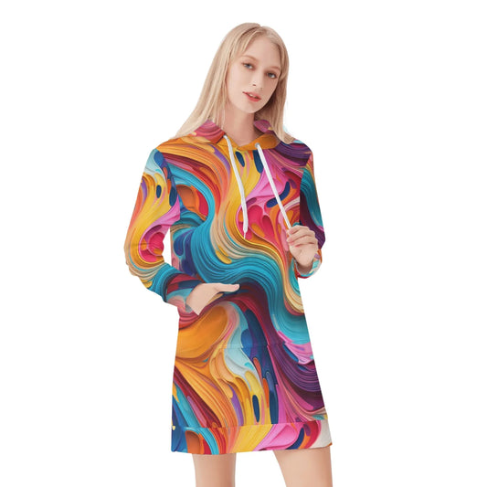 flussige-farben-damen-hoodiekleid-warmes-velvet-kapuzenkleid-aus-weichem-samt-fleece-hoodiekleid-jlr-design-1 - JLR Design
