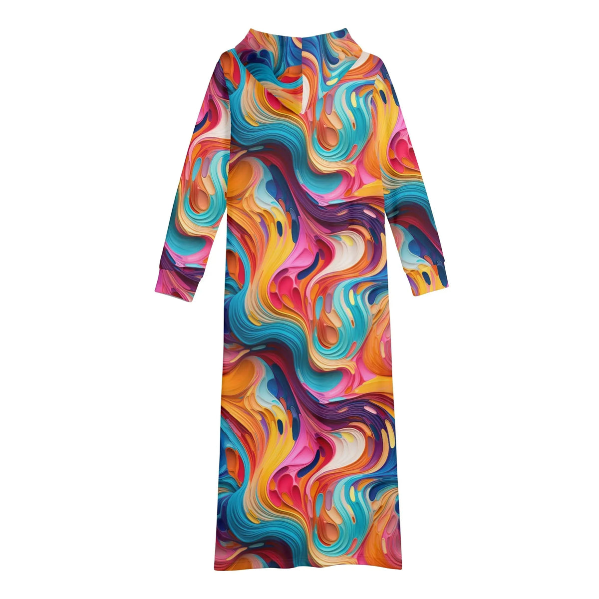 flussige-farben-damen-maxi-hoodiekleid-knochellanges-kapuzenkleid-aus-weich-angerautem-fleece-hoodiekleid-jlr-design-jlr-design-de-5 - JLR Design