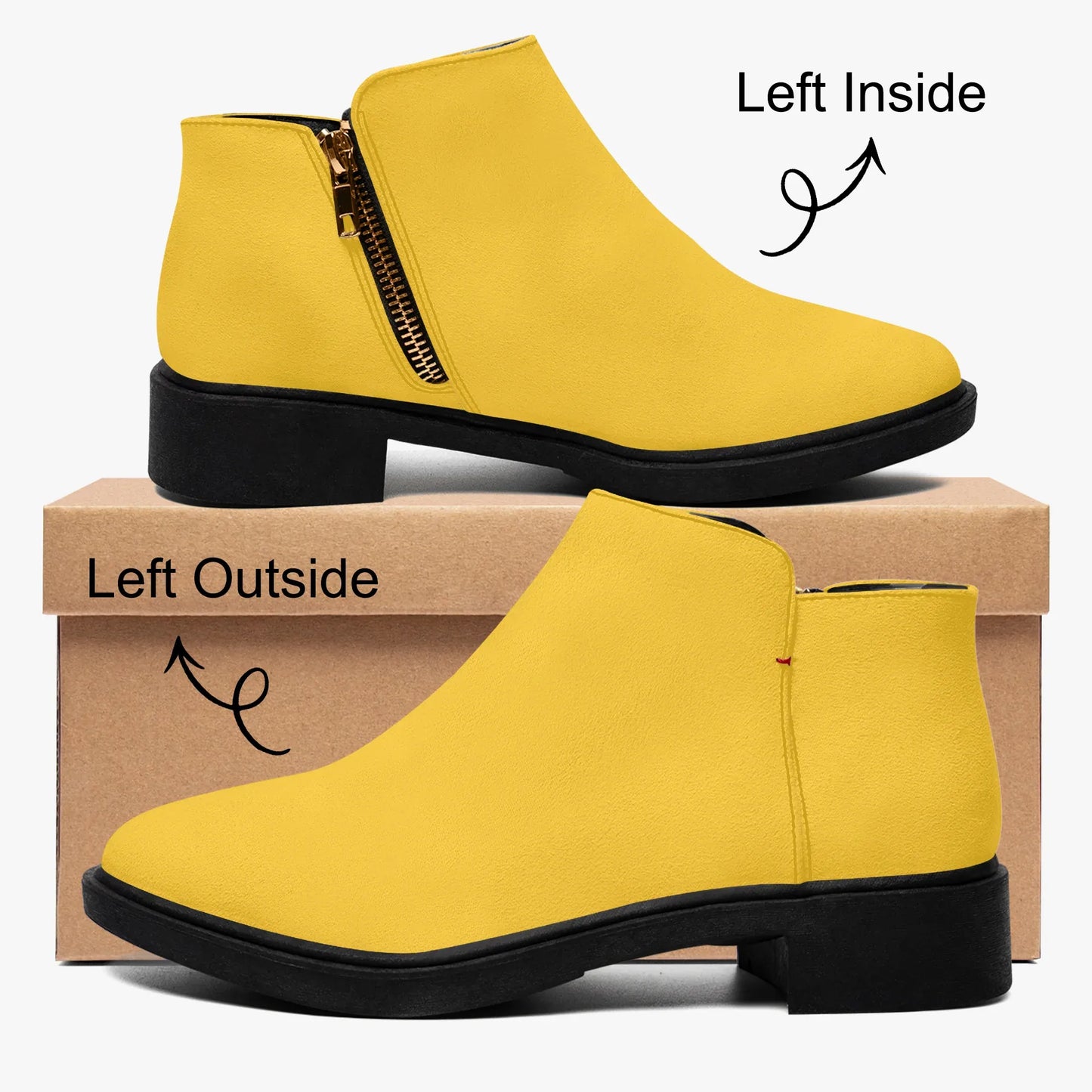 gelbe-elegante-reissverschluss-stiefeletten-stiefeletten-jlr-design-4 - JLR Design