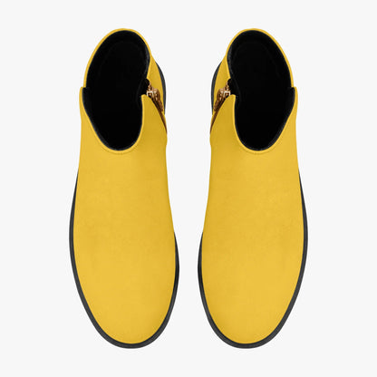 gelbe-elegante-reissverschluss-stiefeletten-stiefeletten-jlr-design-7 - JLR Design