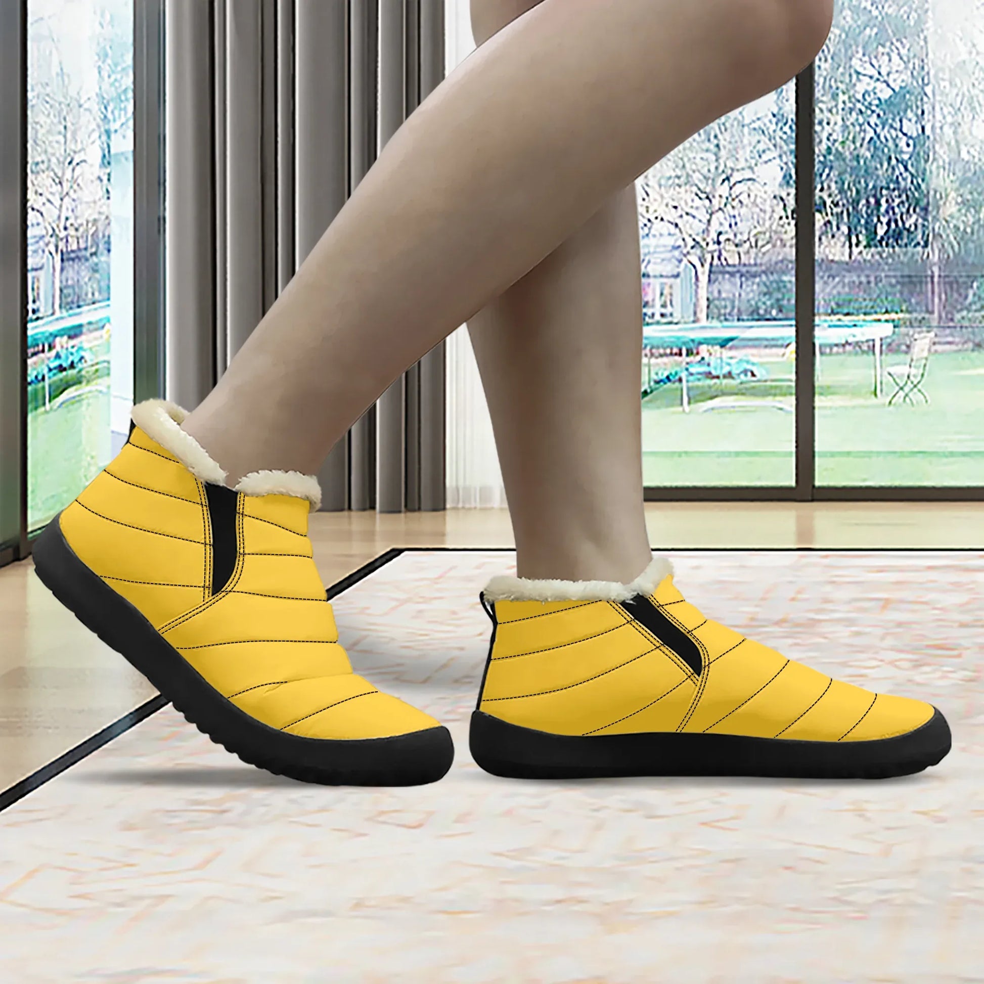gelbe-faux-fur-slipper-slipper-jlr-design-3 - JLR Design