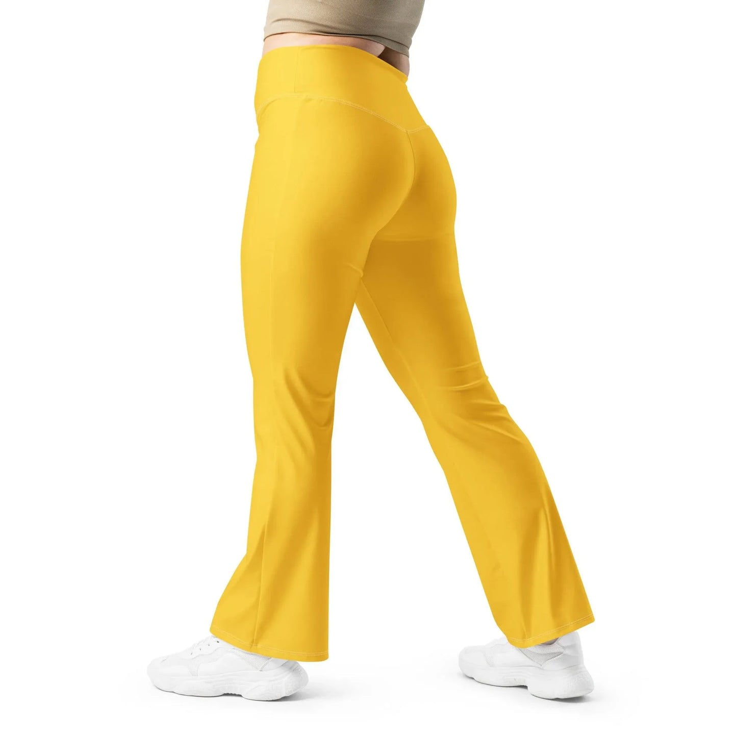 gelbe-high-waist-flare-leggings-flare-leggings-jlr-design-12 - JLR Design