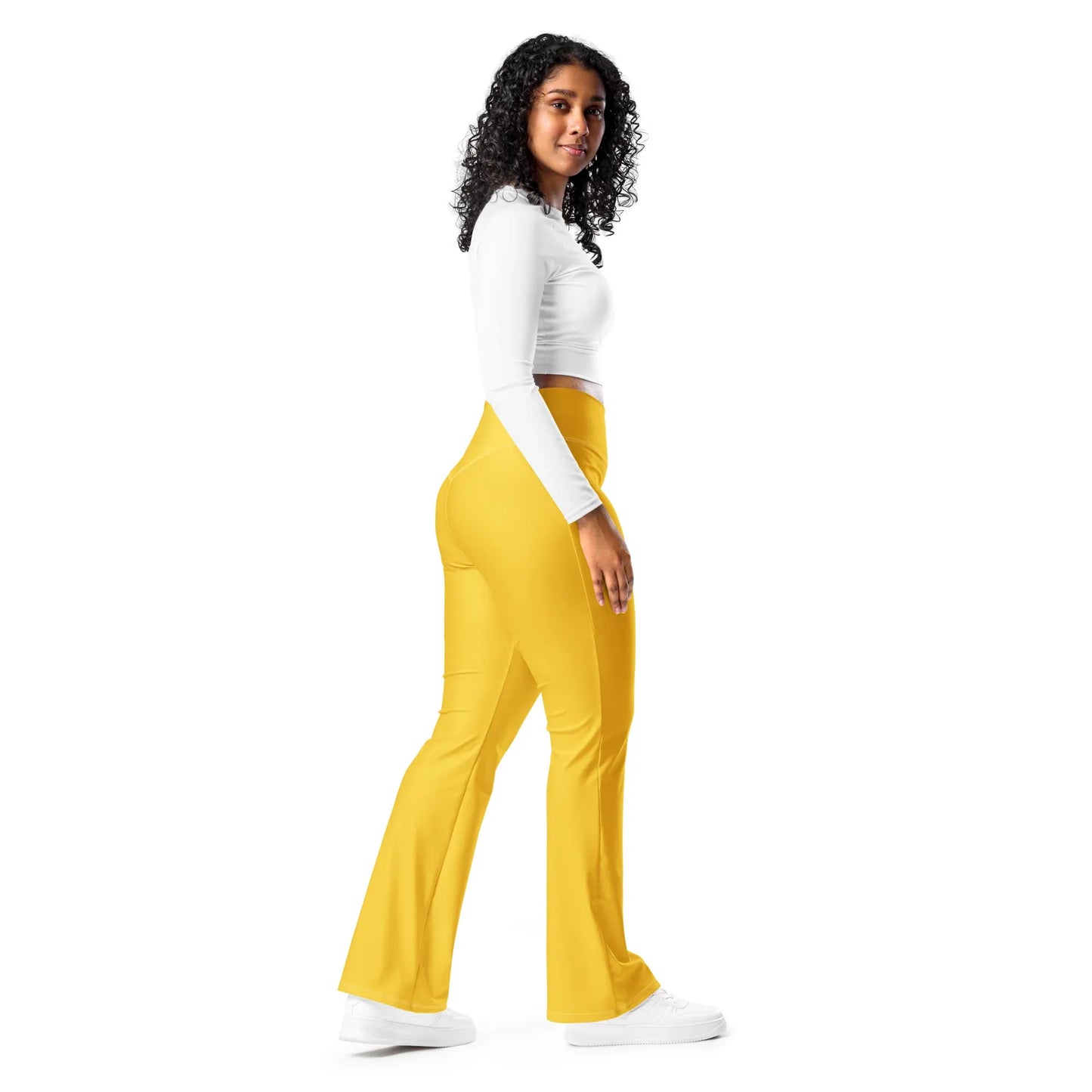 gelbe-high-waist-flare-leggings-flare-leggings-jlr-design-2 - JLR Design