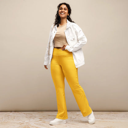 gelbe-high-waist-flare-leggings-flare-leggings-jlr-design-3 - JLR Design