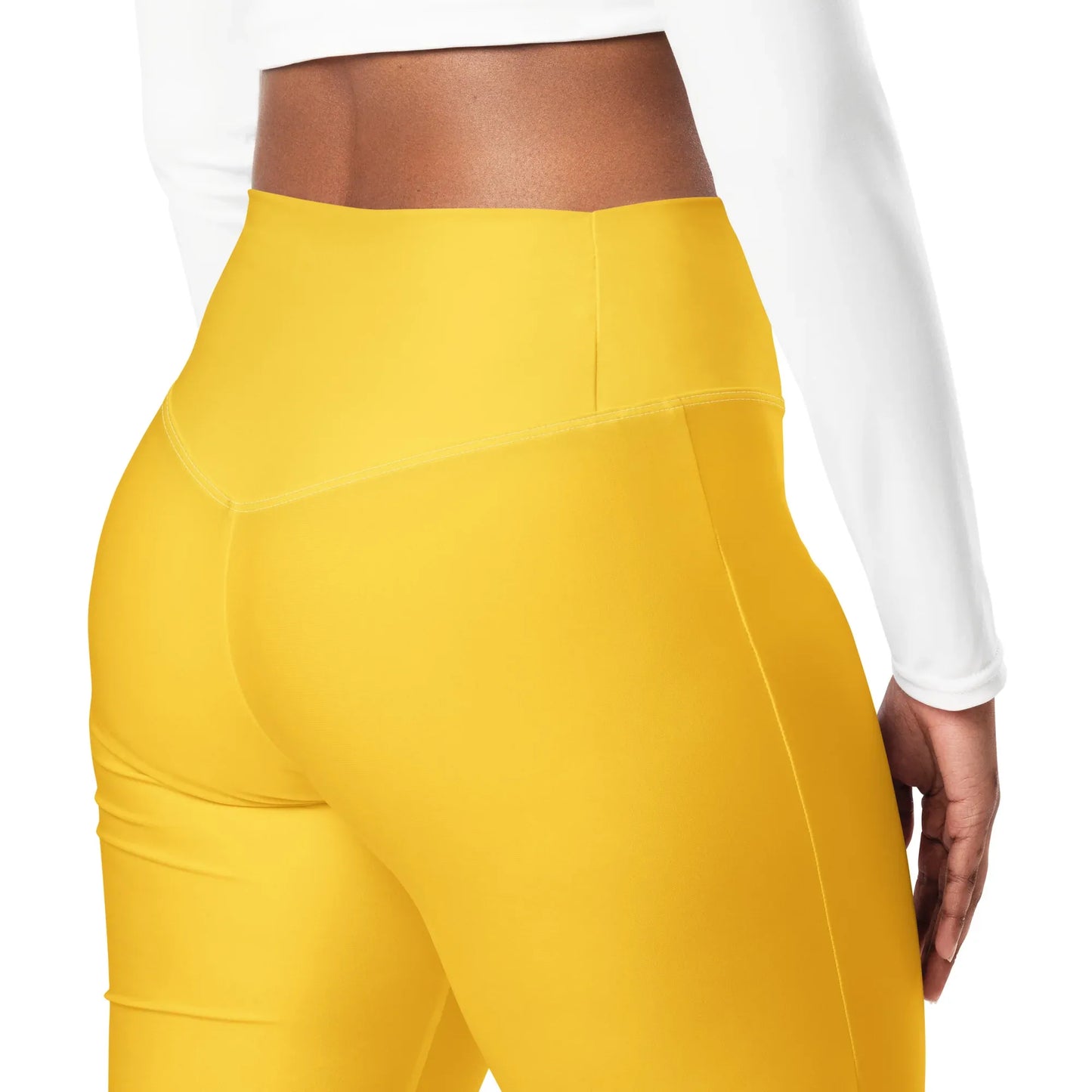 gelbe-high-waist-flare-leggings-flare-leggings-jlr-design-5 - JLR Design
