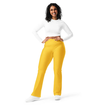 gelbe-high-waist-flare-leggings-flare-leggings-jlr-design-8 - JLR Design