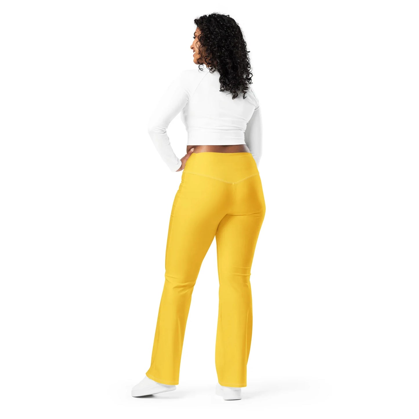 gelbe-high-waist-flare-leggings-flare-leggings-jlr-design-9 - JLR Design