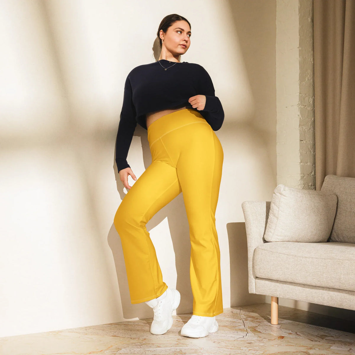 gelbe-high-waist-flare-leggings-flare-leggings-jlr-design-jlr-design-de-4 - JLR Design