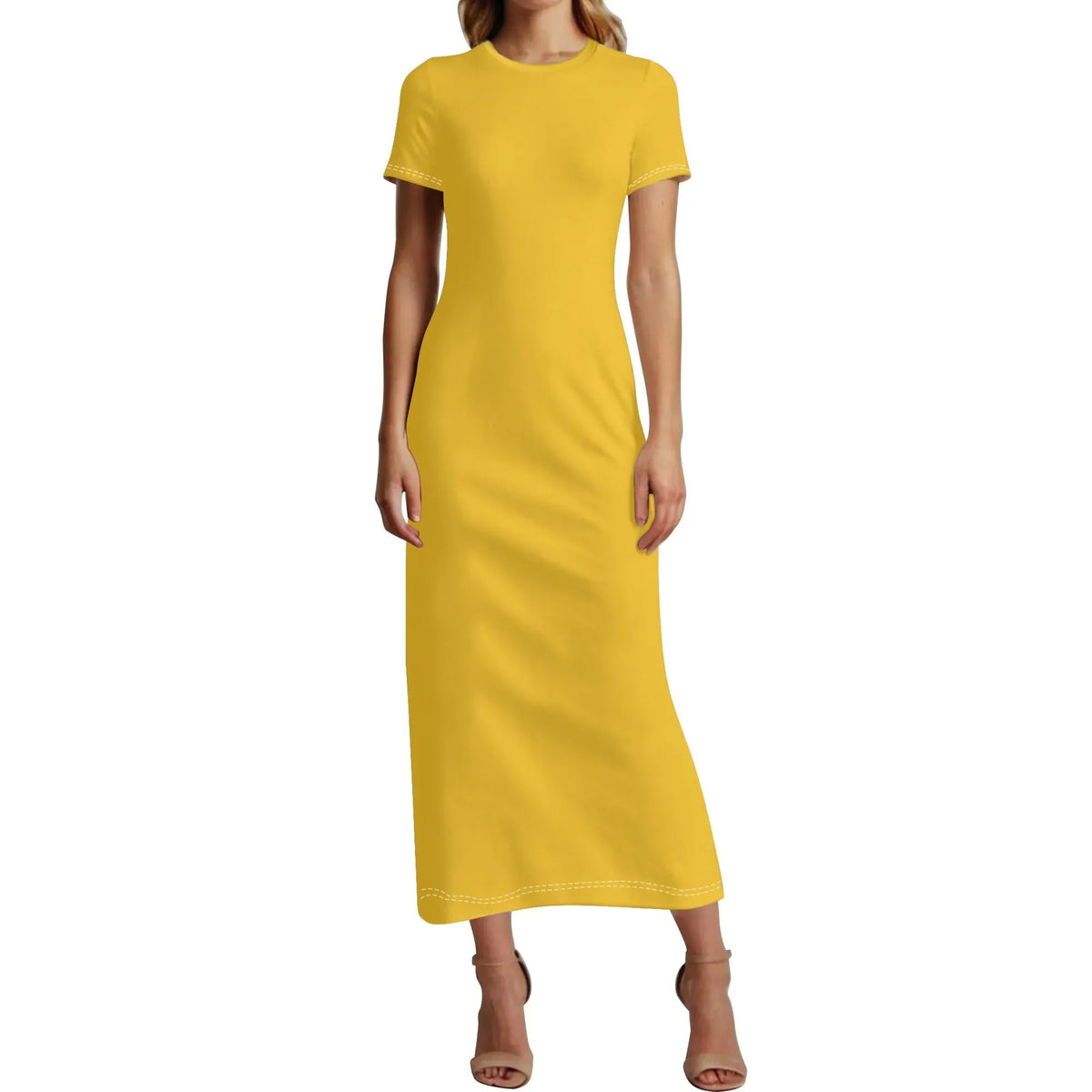 gelbes-bodycon-maxi-dress-long-dress-jlr-design-jlr-design-de-1 - JLR Design