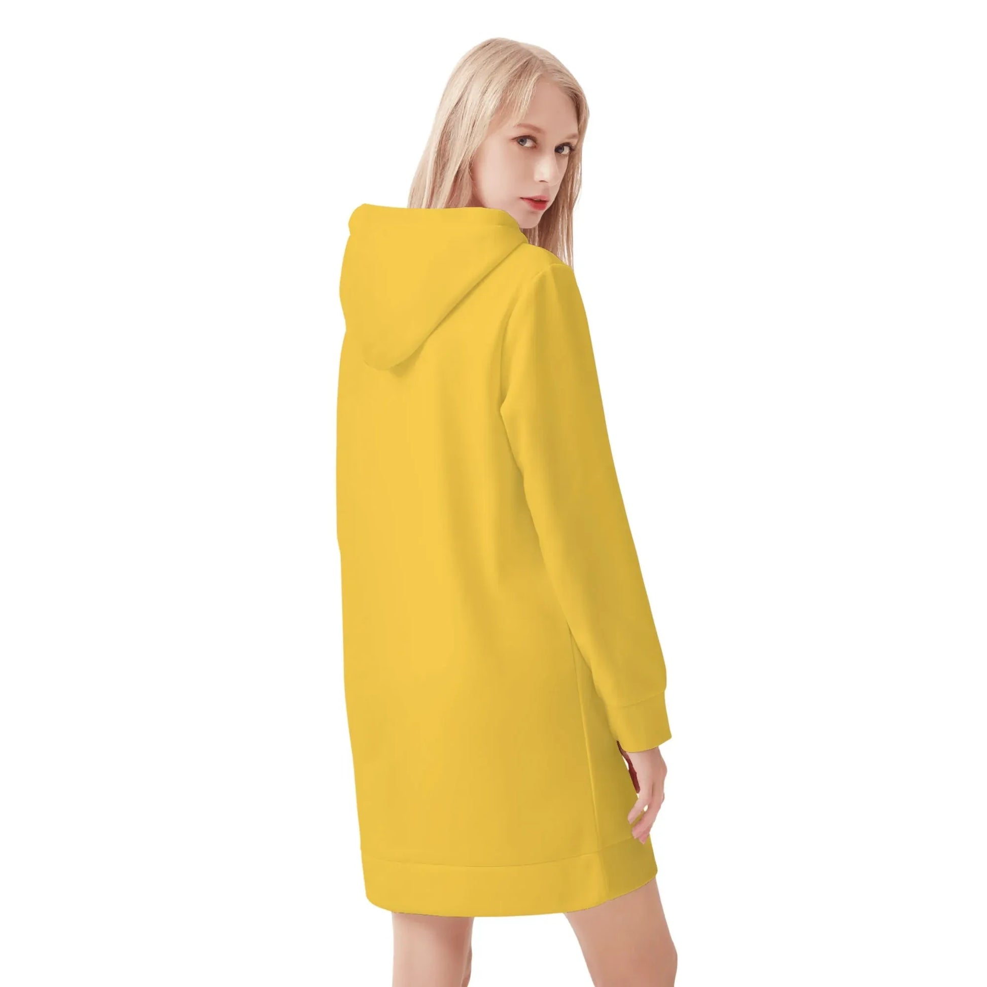 gelbes-damen-hoodiekleid-warmes-velvet-kapuzenkleid-aus-weichem-samt-fleece-hoodiekleid-jlr-design-2 - JLR Design
