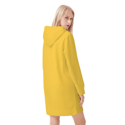 gelbes-damen-hoodiekleid-warmes-velvet-kapuzenkleid-aus-weichem-samt-fleece-hoodiekleid-jlr-design-2 - JLR Design