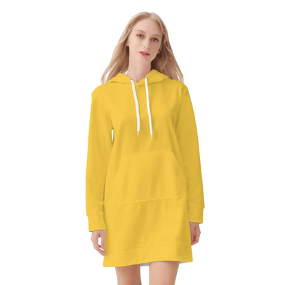 gelbes-damen-hoodiekleid-warmes-velvet-kapuzenkleid-aus-weichem-samt-fleece-hoodiekleid-jlr-design-3 - JLR Design