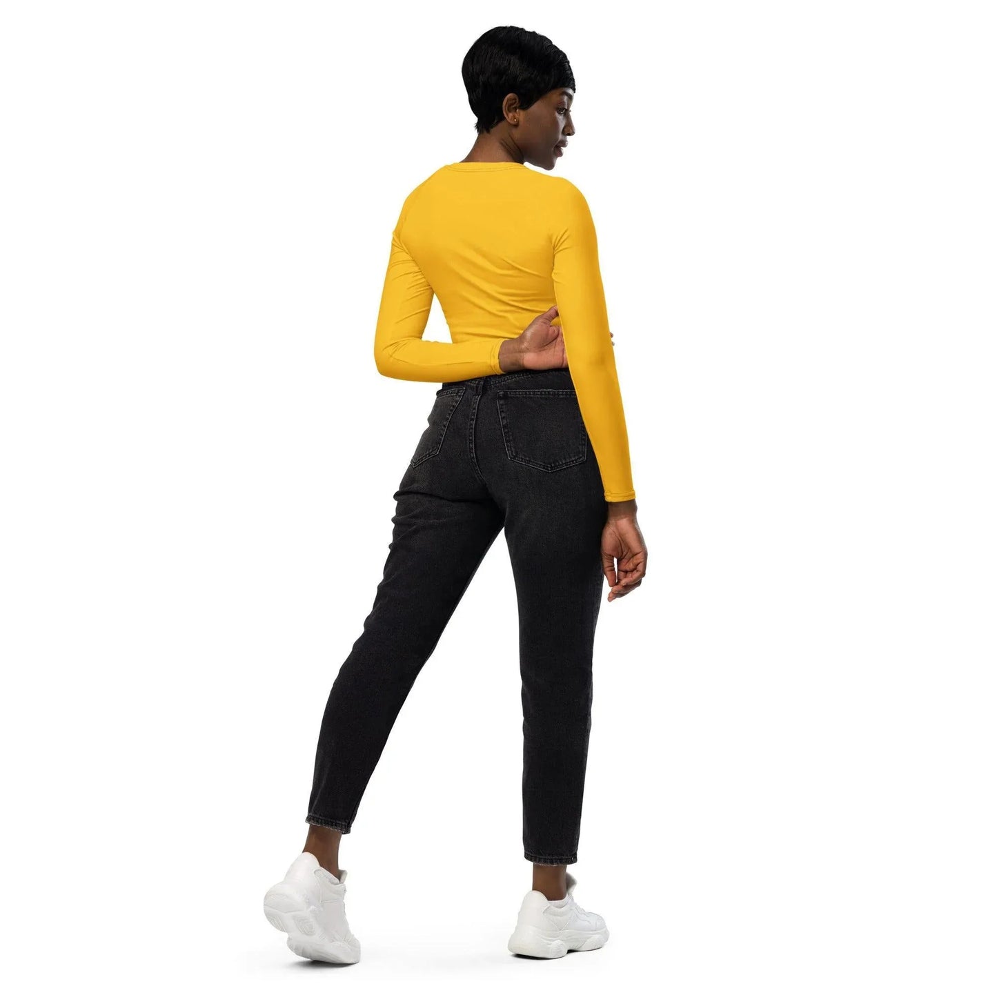 gelbes-long-sleeve-damen-crop-top-long-sleeve-crop-top-jlr-design-4 - JLR Design