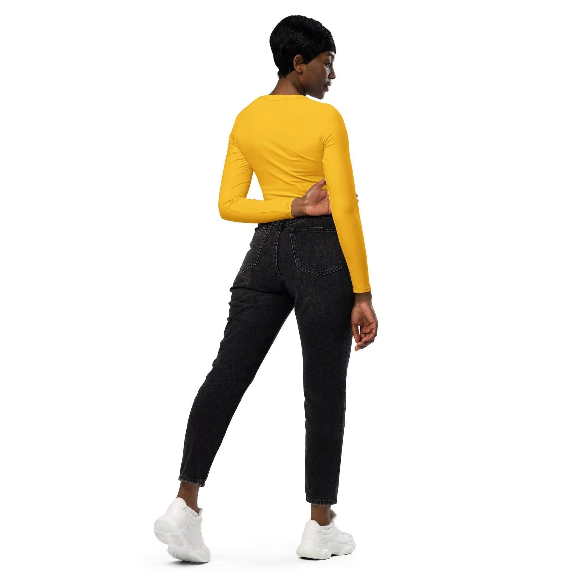 gelbes-long-sleeve-damen-crop-top-long-sleeve-crop-top-jlr-design-4 - JLR Design