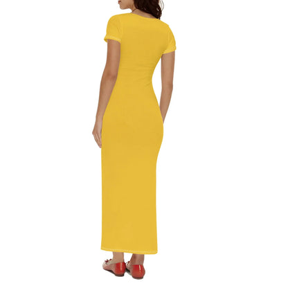 gelbes-short-sleeve-long-dress-long-dress-jlr-design-2 - JLR Design