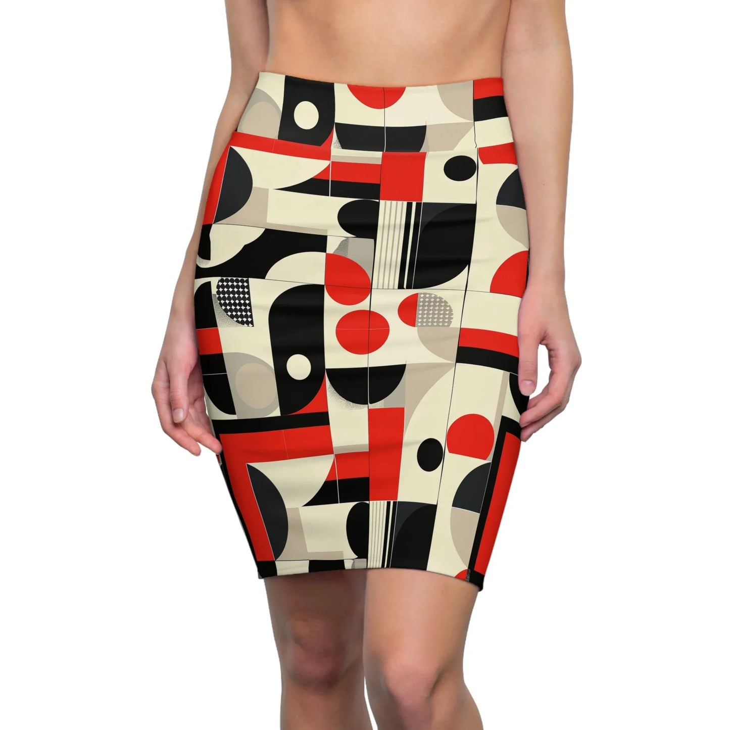 geometry-v1-bleistiftrock-fur-damen-eleganter-mid-waist-rock-mit-stretch-komfort-bleistiftrock-jlr-design-1 - JLR Design