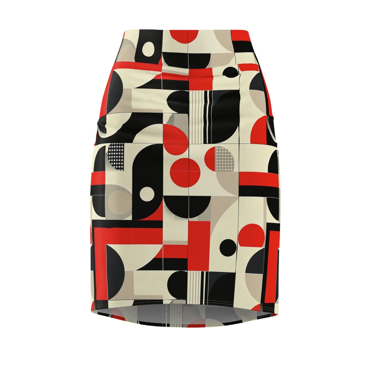 geometry-v1-bleistiftrock-fur-damen-eleganter-mid-waist-rock-mit-stretch-komfort-bleistiftrock-jlr-design-4 - JLR Design