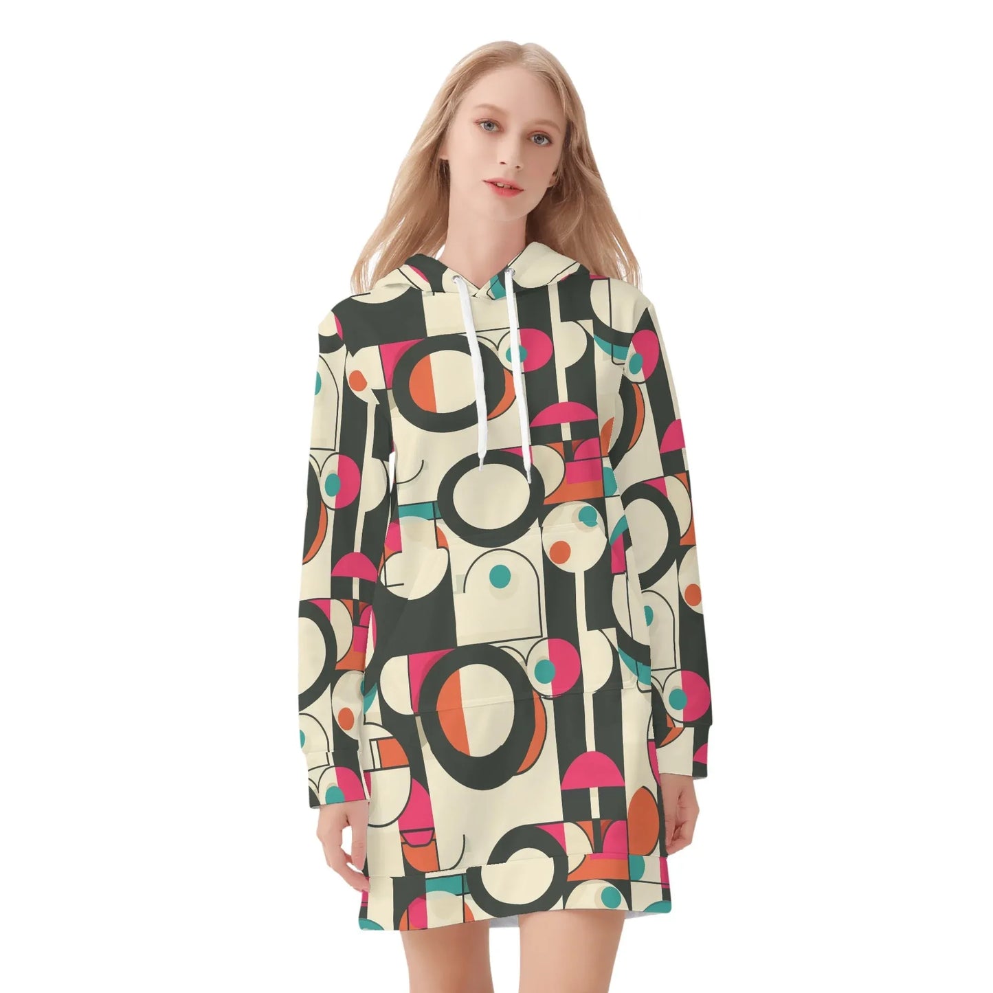 geometry-v1-damen-hoodiekleid-warmes-velvet-kapuzenkleid-aus-weichem-samt-fleece-hoodiekleid-jlr-design-3 - JLR Design