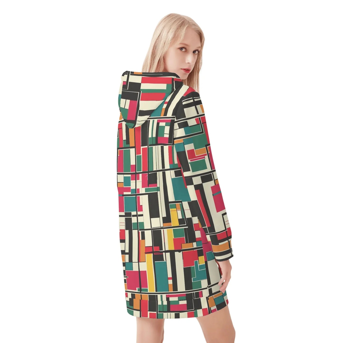 geometry-v2-damen-hoodiekleid-warmes-velvet-kapuzenkleid-aus-weichem-samt-fleece-hoodiekleid-jlr-design-2 - JLR Design