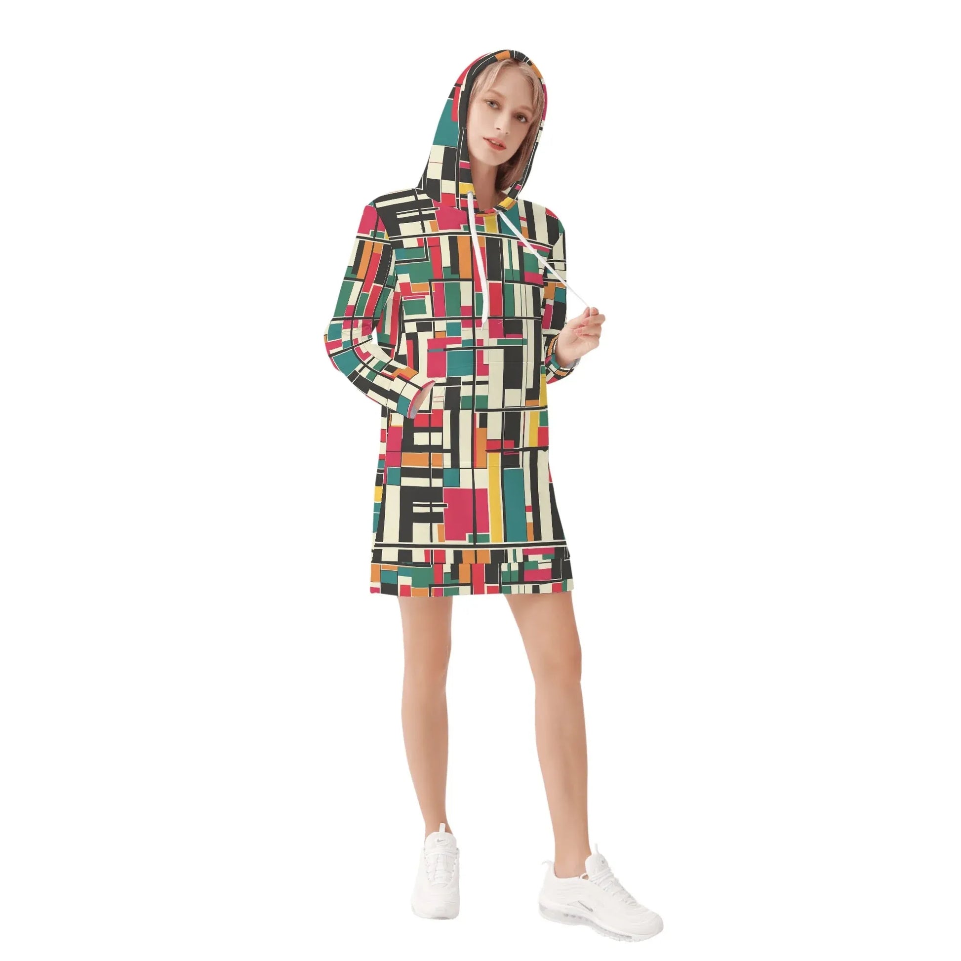 geometry-v2-damen-hoodiekleid-warmes-velvet-kapuzenkleid-aus-weichem-samt-fleece-hoodiekleid-jlr-design-4 - JLR Design