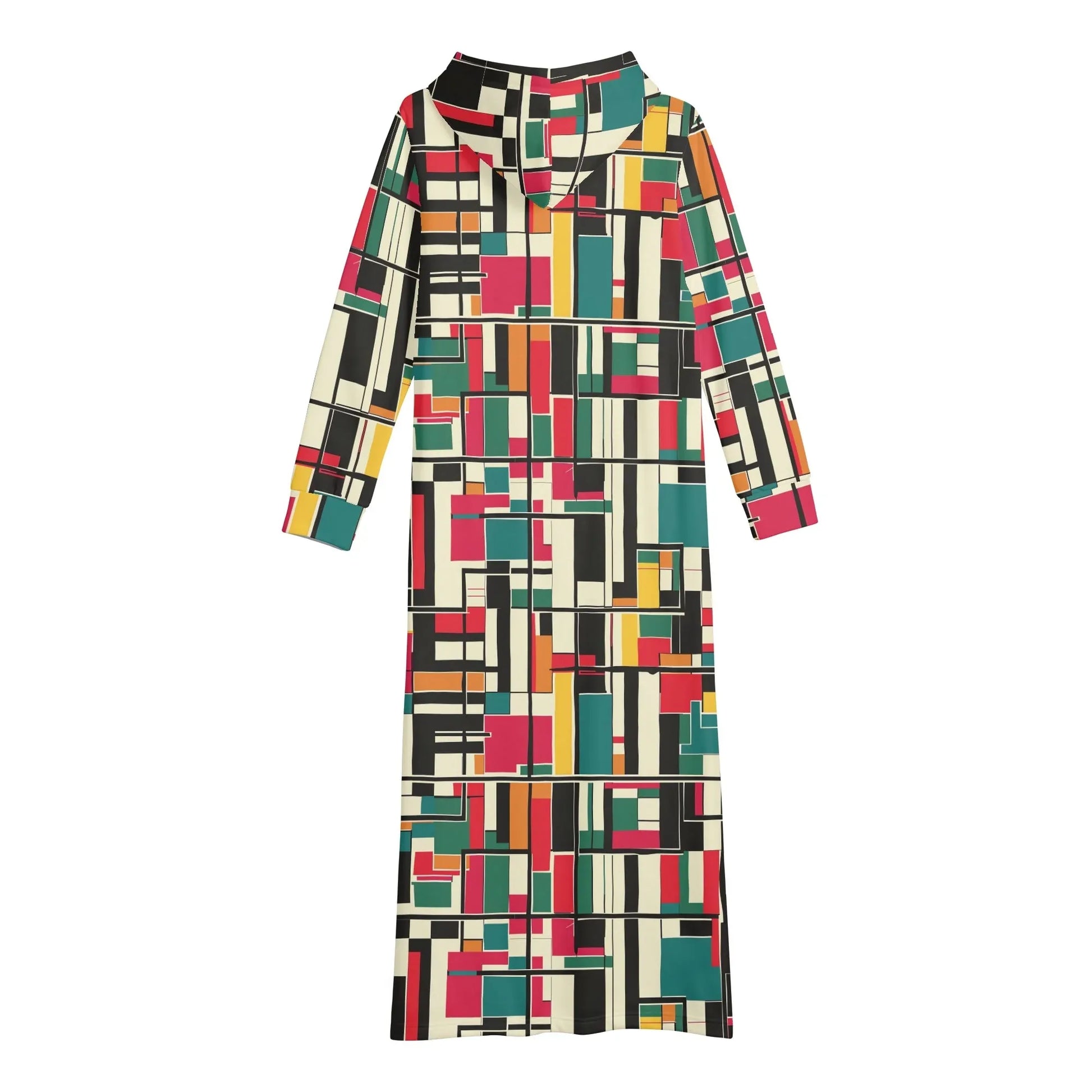geometry-v2-damen-maxi-hoodiekleid-knochellanges-kapuzenkleid-aus-weich-angerautem-fleece-hoodiekleid-jlr-design-5 - JLR Design