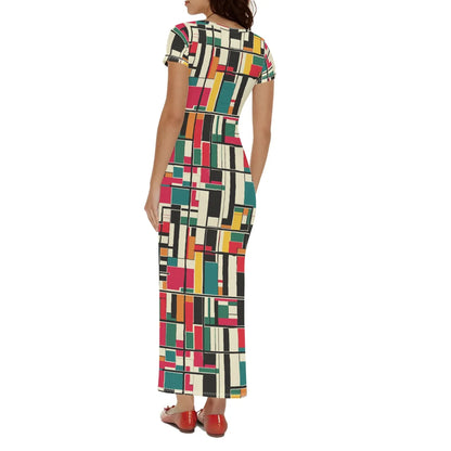 geometry-v2-short-sleeve-long-dress-long-dress-jlr-design-2 - JLR Design