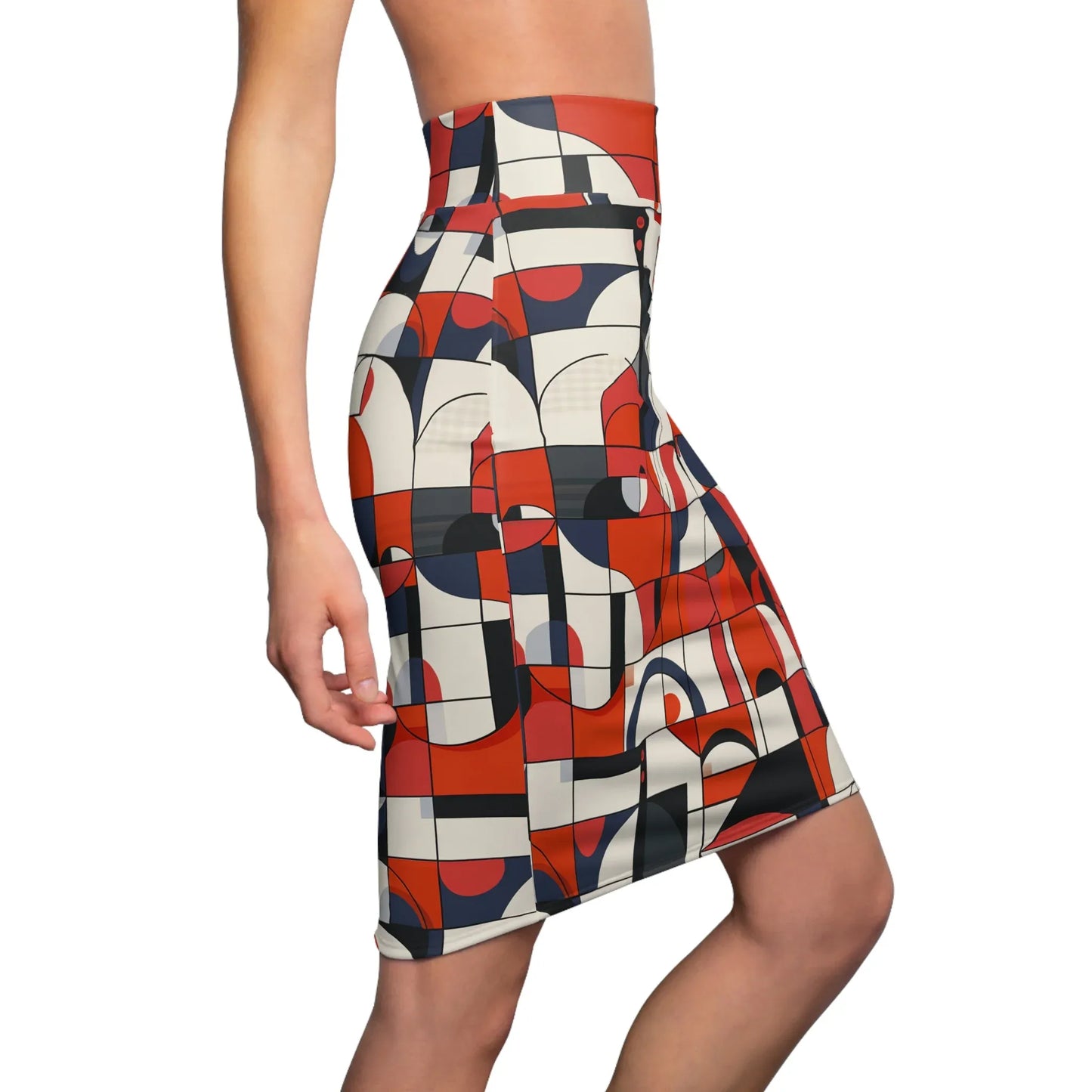 geometry-v3-bleistiftrock-fur-damen-eleganter-mid-waist-rock-mit-stretch-komfort-bleistiftrock-jlr-design-3 - JLR Design
