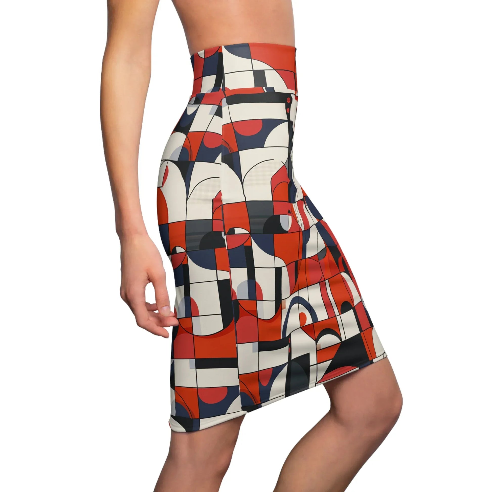 geometry-v3-bleistiftrock-fur-damen-eleganter-mid-waist-rock-mit-stretch-komfort-bleistiftrock-jlr-design-3 - JLR Design