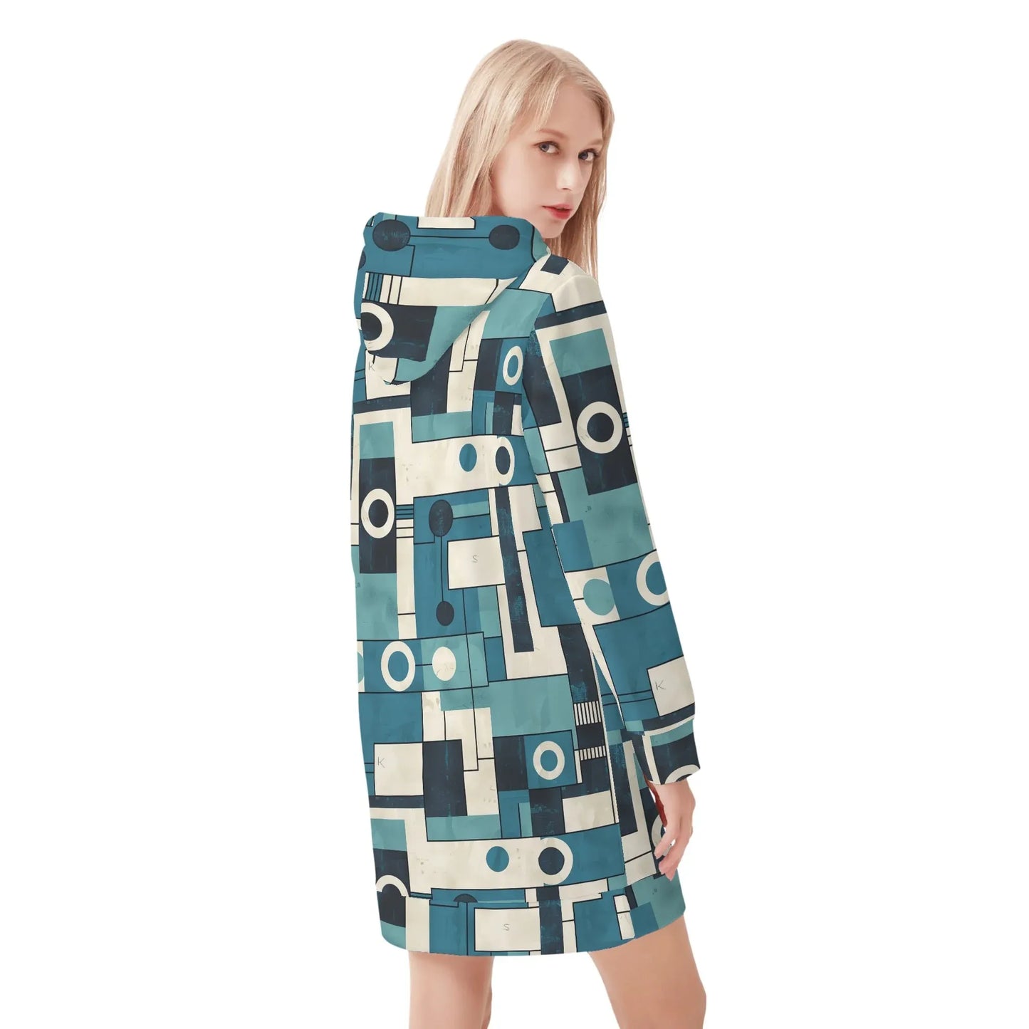 geometry-v3-damen-hoodiekleid-warmes-velvet-kapuzenkleid-aus-weichem-samt-fleece-hoodiekleid-jlr-design-2 - JLR Design