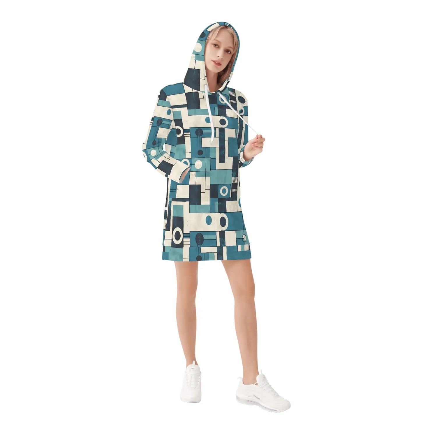 geometry-v3-damen-hoodiekleid-warmes-velvet-kapuzenkleid-aus-weichem-samt-fleece-hoodiekleid-jlr-design-4 - JLR Design