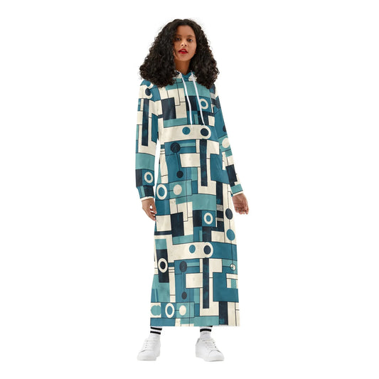 geometry-v3-damen-maxi-hoodiekleid-knochellanges-kapuzenkleid-aus-weich-angerautem-fleece-hoodiekleid-jlr-design-1 - JLR Design