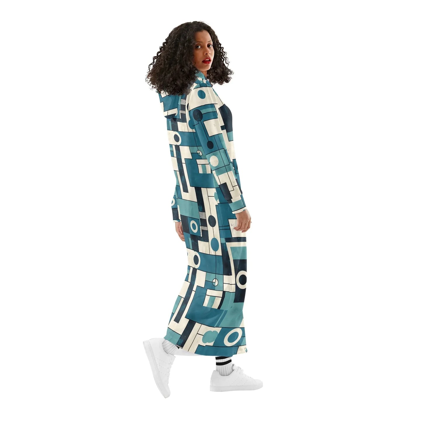 geometry-v3-damen-maxi-hoodiekleid-knochellanges-kapuzenkleid-aus-weich-angerautem-fleece-hoodiekleid-jlr-design-3 - JLR Design