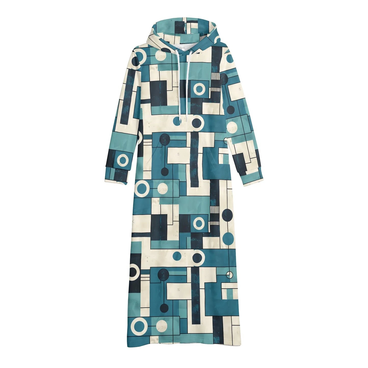 geometry-v3-damen-maxi-hoodiekleid-knochellanges-kapuzenkleid-aus-weich-angerautem-fleece-hoodiekleid-jlr-design-4 - JLR Design