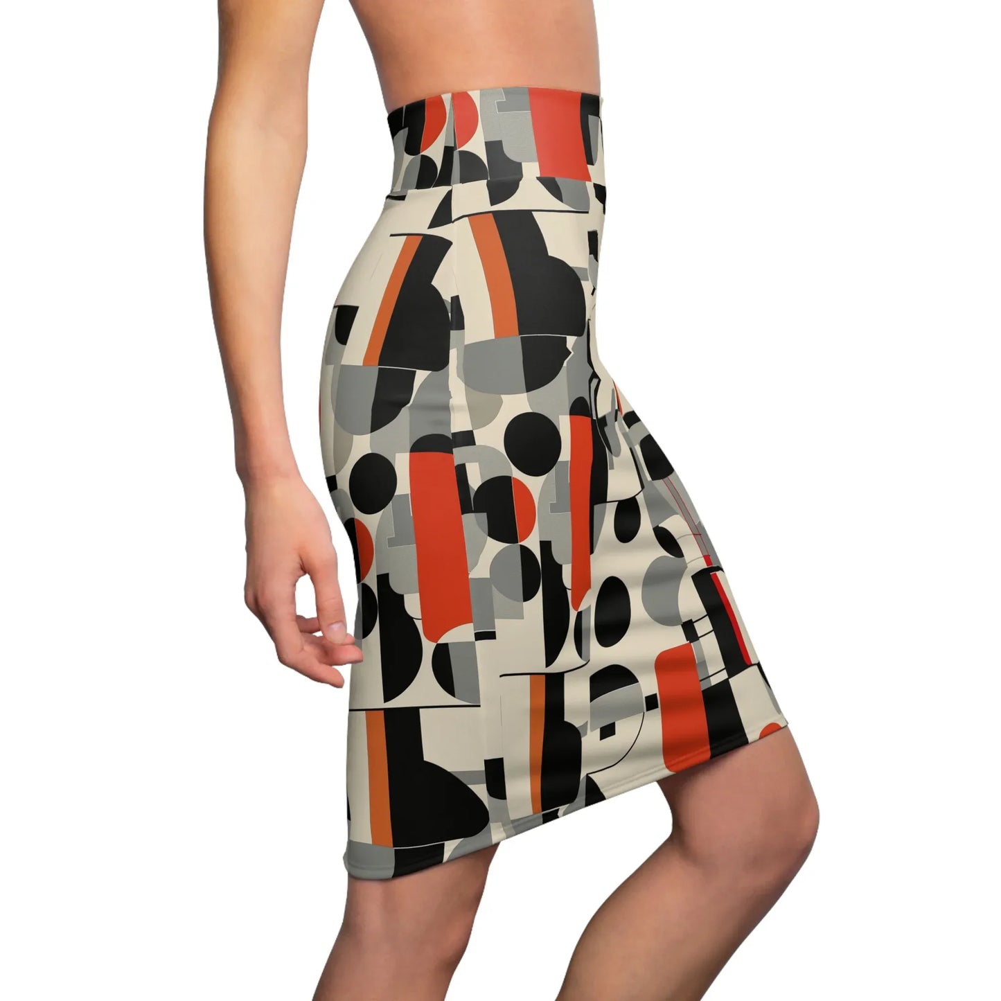 geometry-v4-bleistiftrock-fur-damen-eleganter-mid-waist-rock-mit-stretch-komfort-bleistiftrock-jlr-design-3 - JLR Design