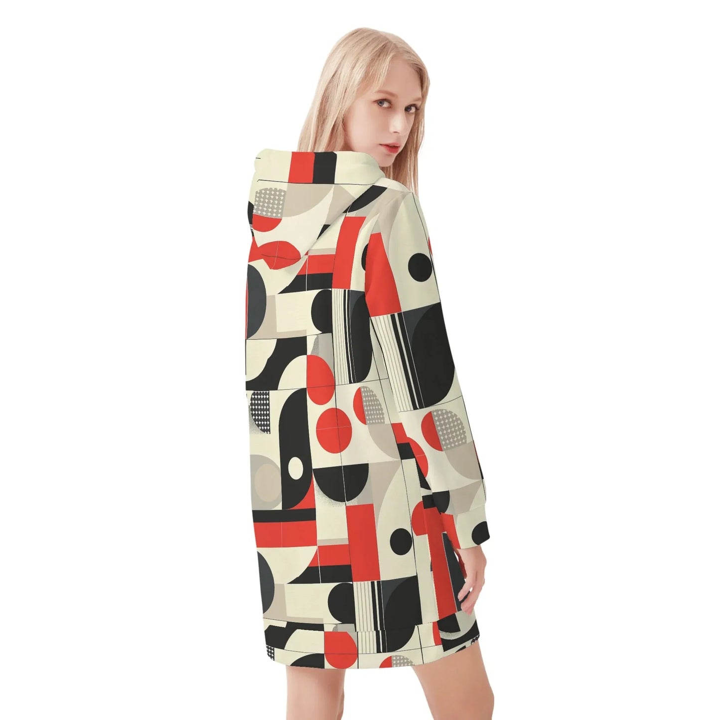 geometry-v4-damen-hoodiekleid-warmes-velvet-kapuzenkleid-aus-weichem-samt-fleece-hoodiekleid-jlr-design-2 - JLR Design