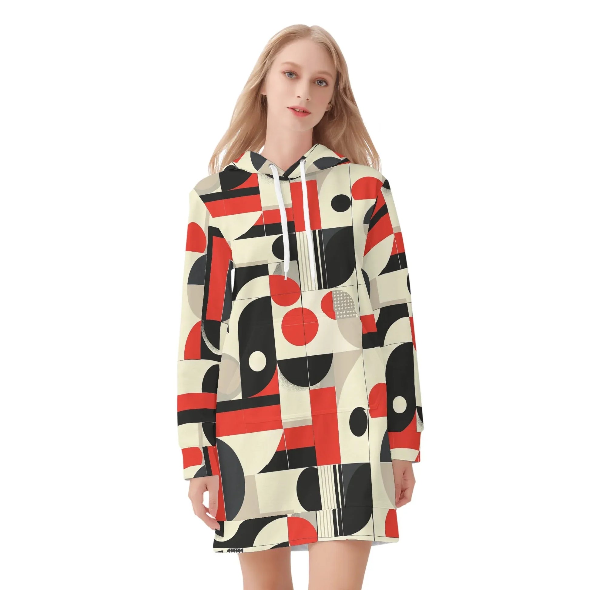 geometry-v4-damen-hoodiekleid-warmes-velvet-kapuzenkleid-aus-weichem-samt-fleece-hoodiekleid-jlr-design-3 - JLR Design