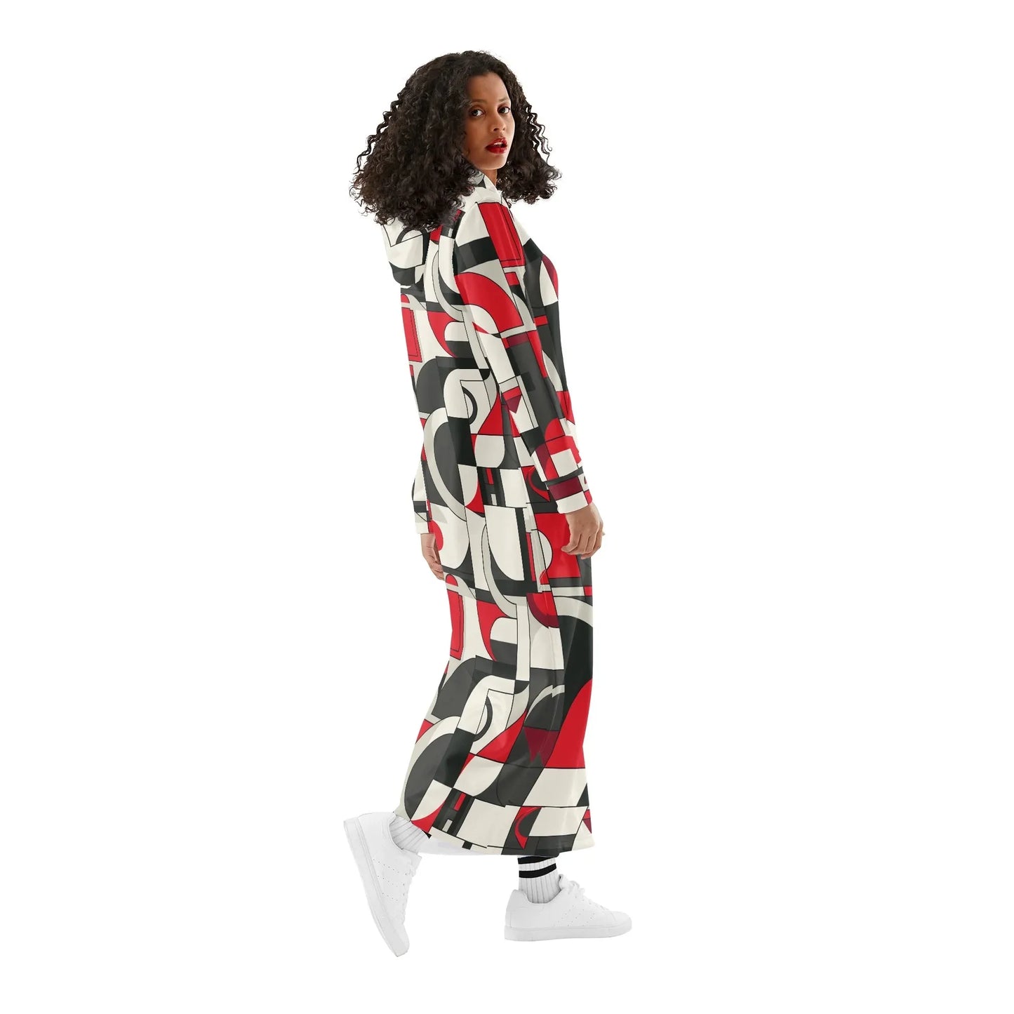 geometry-v4-damen-maxi-hoodiekleid-knochellanges-kapuzenkleid-aus-weich-angerautem-fleece-hoodiekleid-jlr-design-3 - JLR Design
