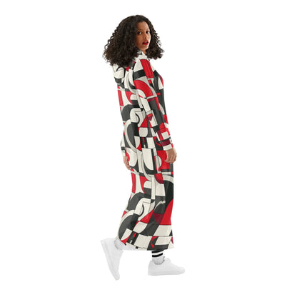 geometry-v4-damen-maxi-hoodiekleid-knochellanges-kapuzenkleid-aus-weich-angerautem-fleece-hoodiekleid-jlr-design-3 - JLR Design