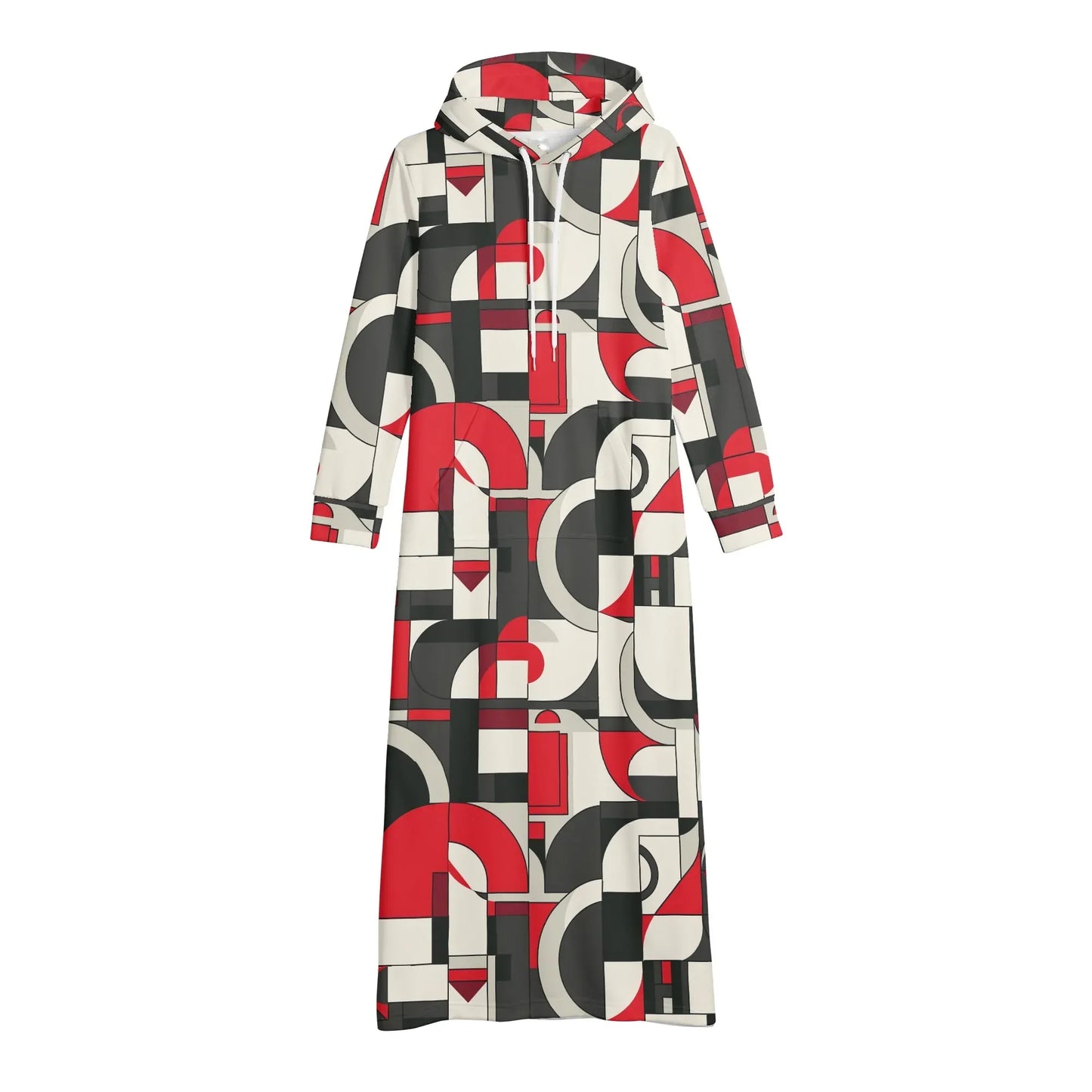 geometry-v4-damen-maxi-hoodiekleid-knochellanges-kapuzenkleid-aus-weich-angerautem-fleece-hoodiekleid-jlr-design-4 - JLR Design