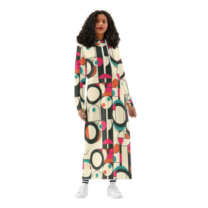 geometry-v5-damen-maxi-hoodiekleid-knochellanges-kapuzenkleid-aus-weich-angerautem-fleece-hoodiekleid-jlr-design-1 - JLR Design